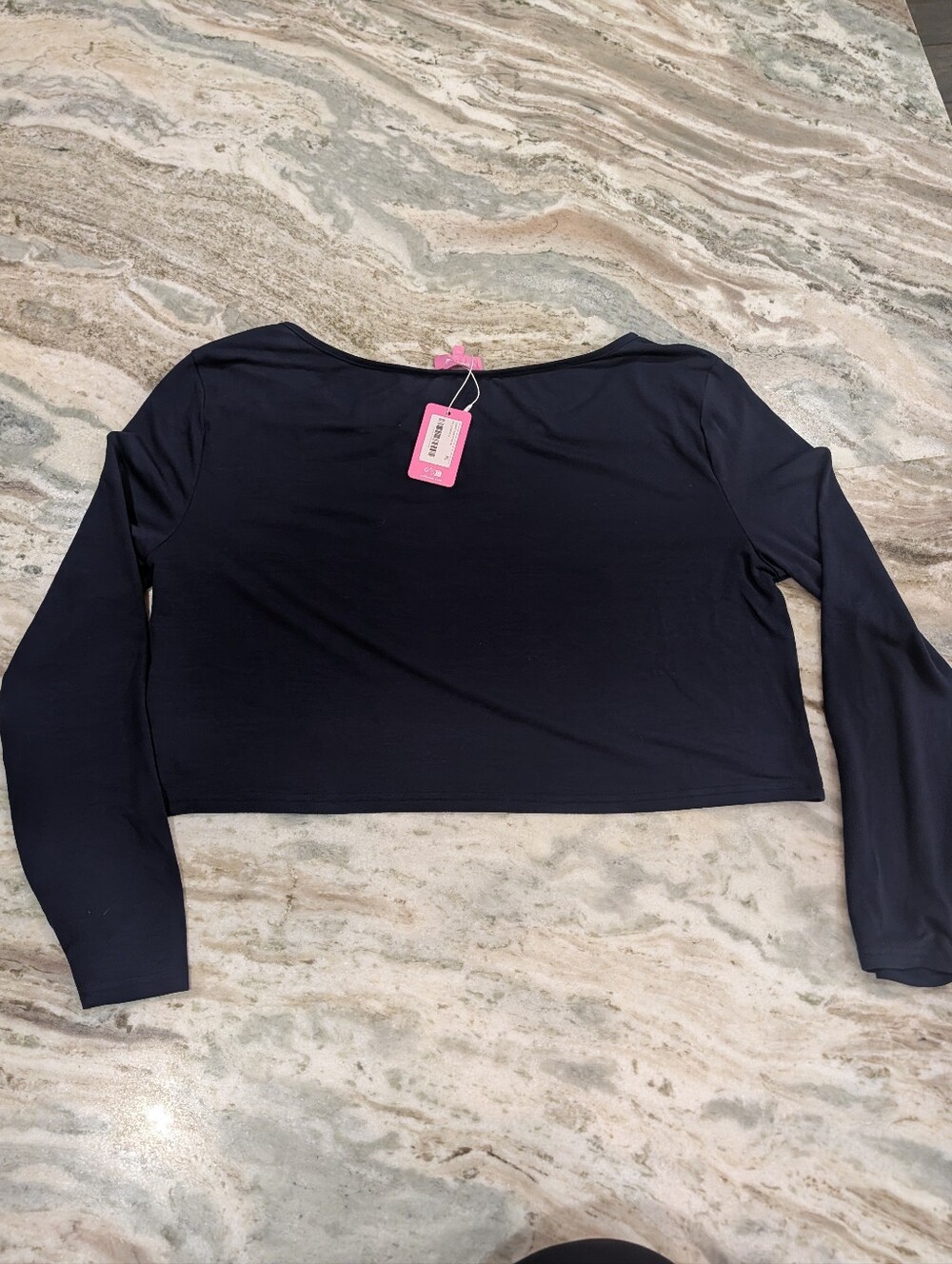 Edikted Navy Crop Tee - Picture 4 of 4